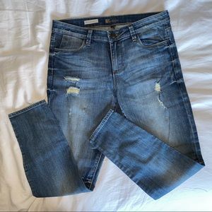 Kut from the Kloth Distressed Ankle Skinny Jeans